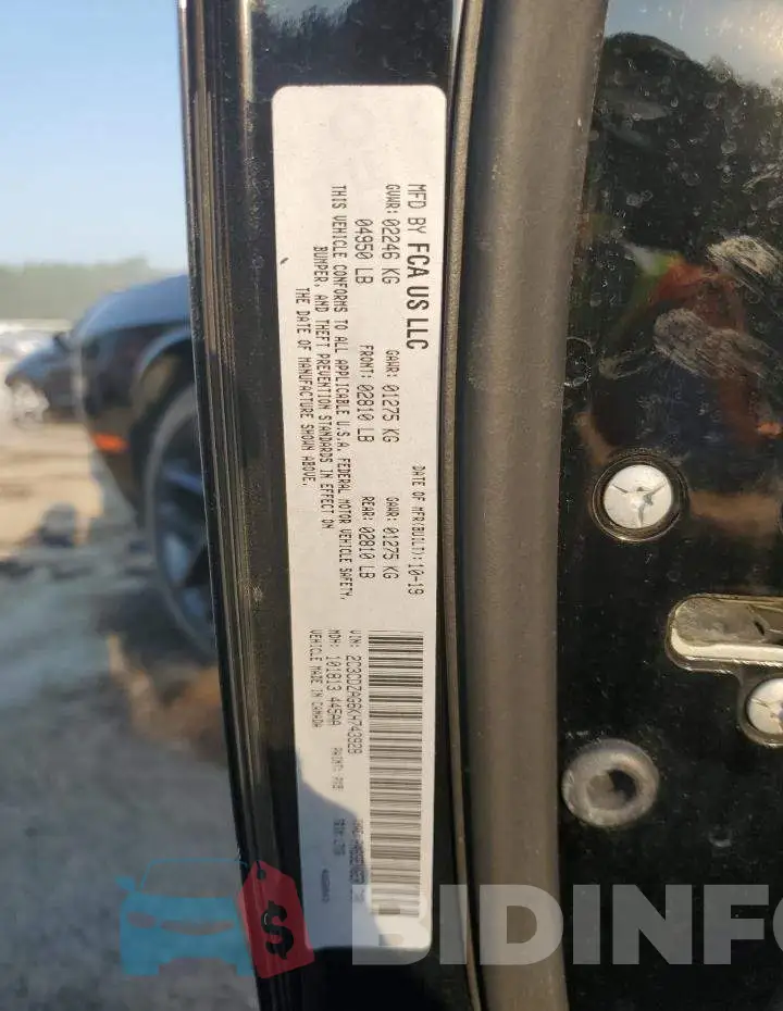 2C3CDZAG6KH743928 Photo# 12