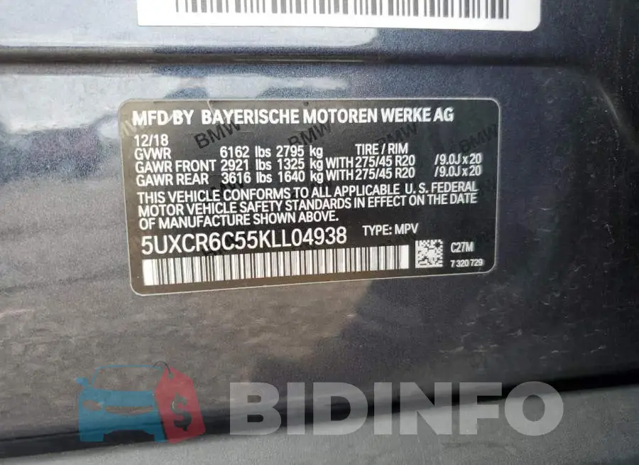 5UXCR6C55KLL04938 Photo# 13