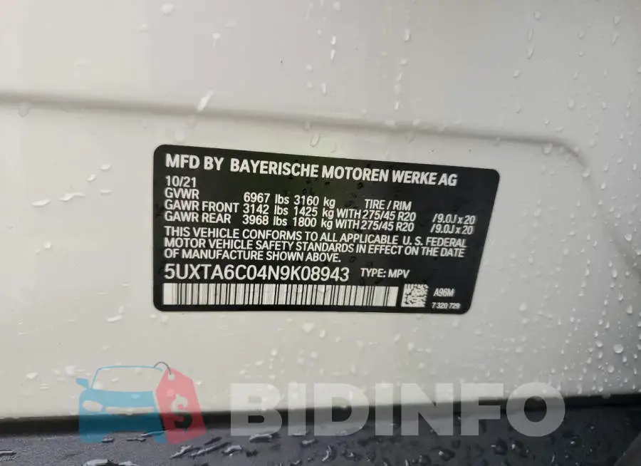 5UXTA6C04N9K08943 Photo# 13