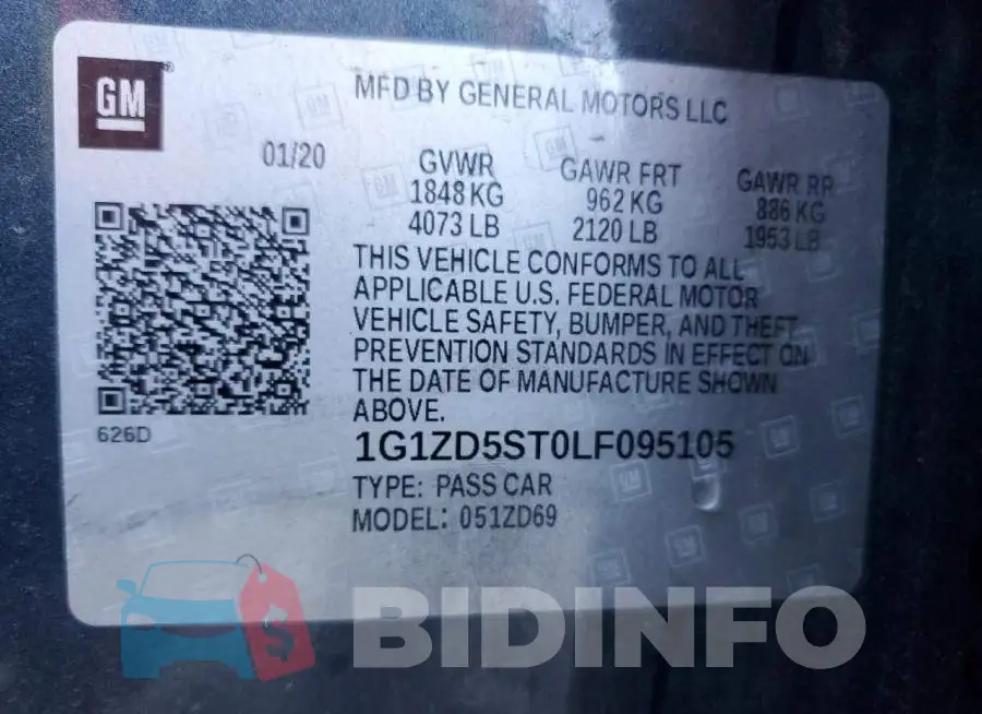 1G1ZD5ST0LF095105 Photo# 12