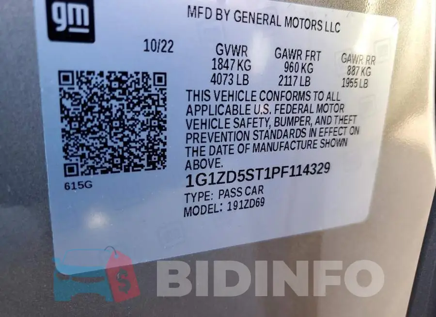 1G1ZD5ST1PF114329 Photo# 12