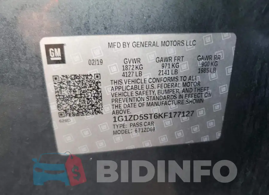 1G1ZD5ST6KF177127 Photo# 12