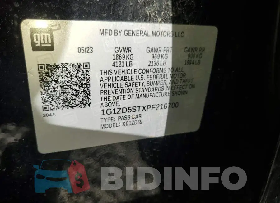 1G1ZD5STXPF216700 Photo# 13