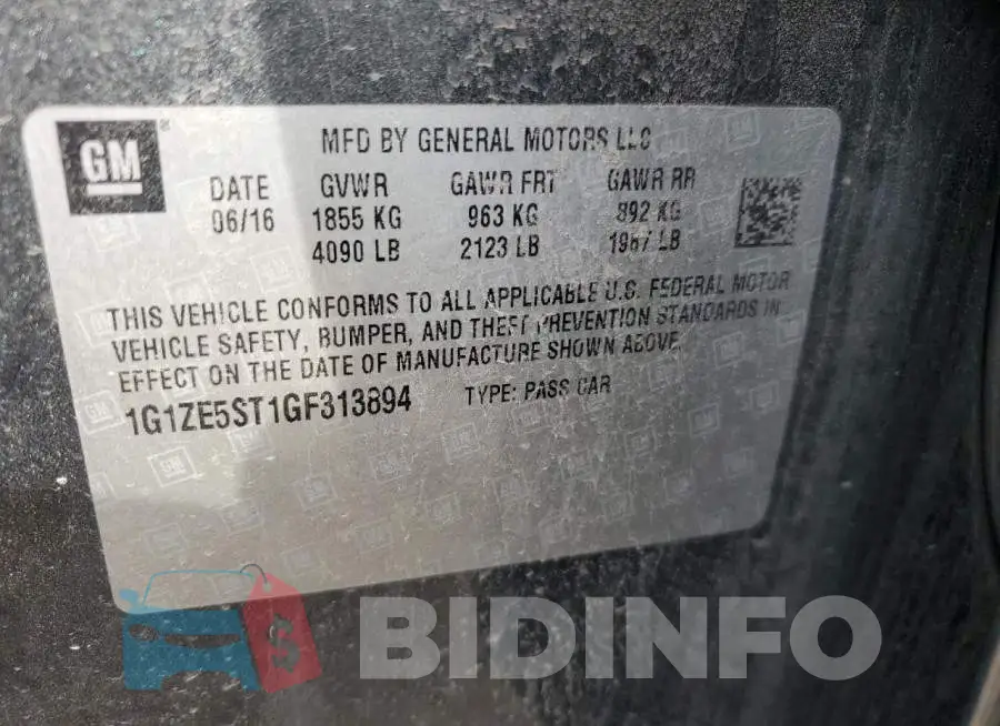 1G1ZE5ST1GF313894 Photo# 13
