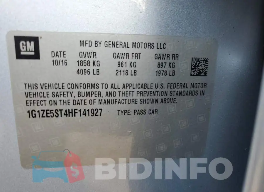 1G1ZE5ST4HF141927 Photo# 12