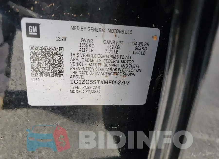 1G1ZG5STXMF052707 Photo# 13