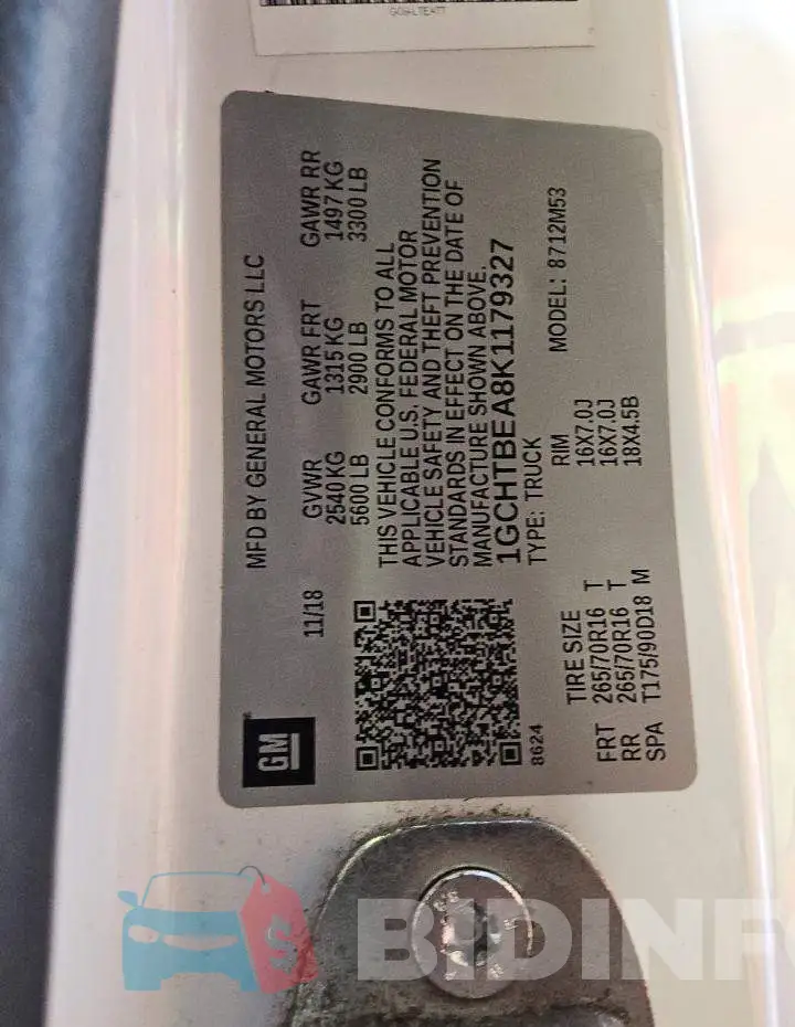 1GCHTBEA8K1179327 Photo# 12