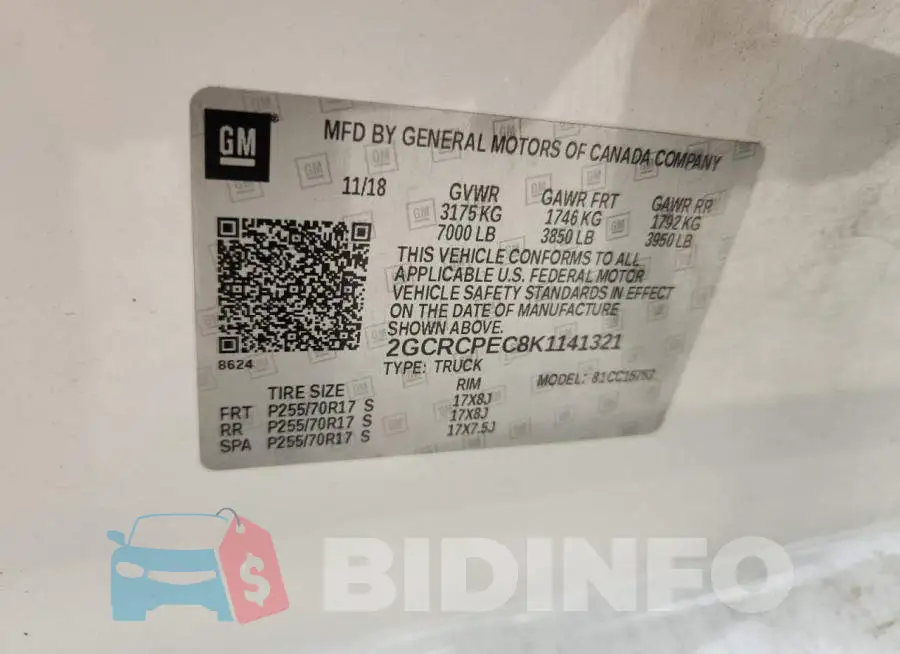 2GCRCPEC8K1141321 Photo# 12