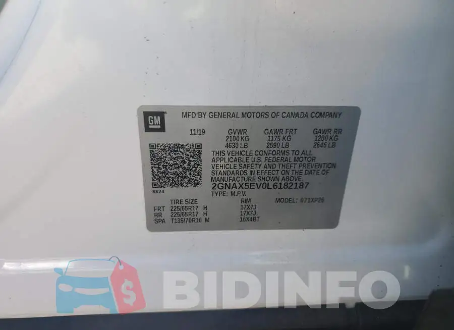2GNAX5EV0L6182187 Photo# 12