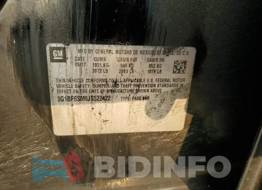 3G1BF6SM8JS522422 Photo# 12