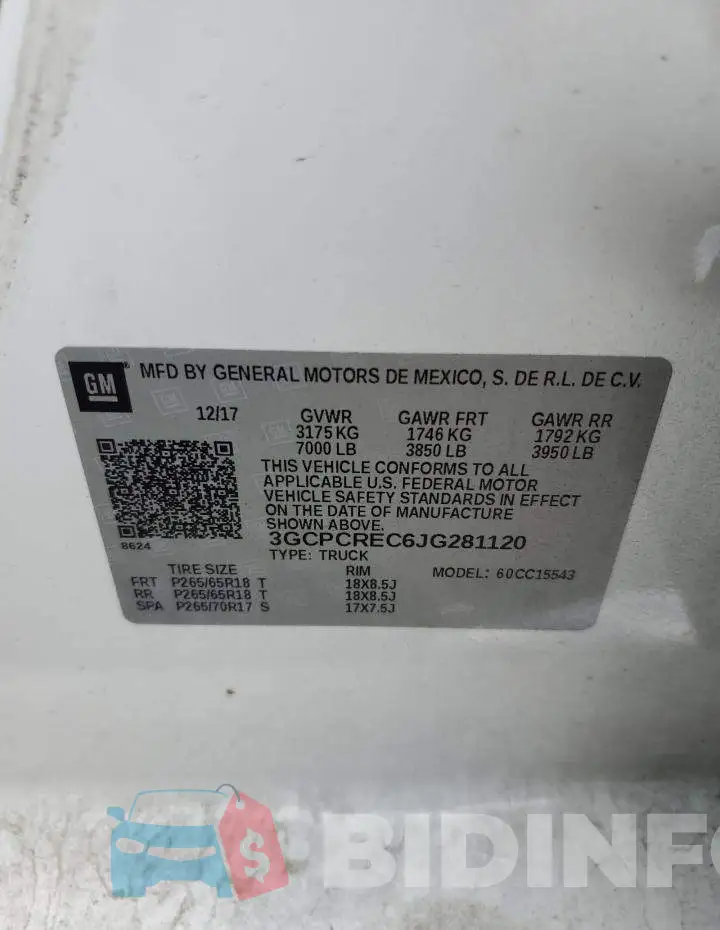 3GCPCREC6JG281120 Photo# 12