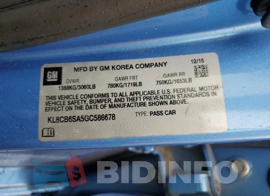 KL8CB6SA5GC586678 Photo# 12