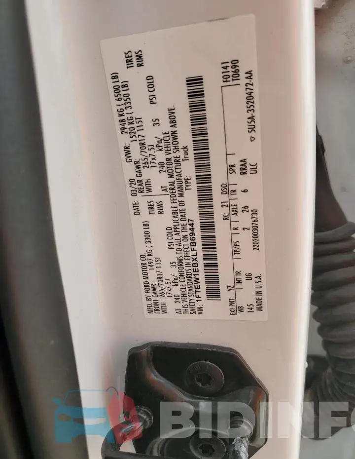 1FTEW1EBXLFB69447 Photo# 12
