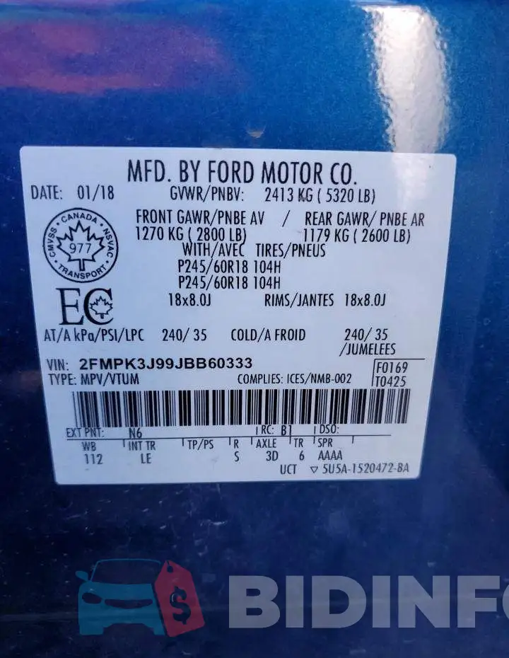 2FMPK3J99JBB60333 Photo# 13