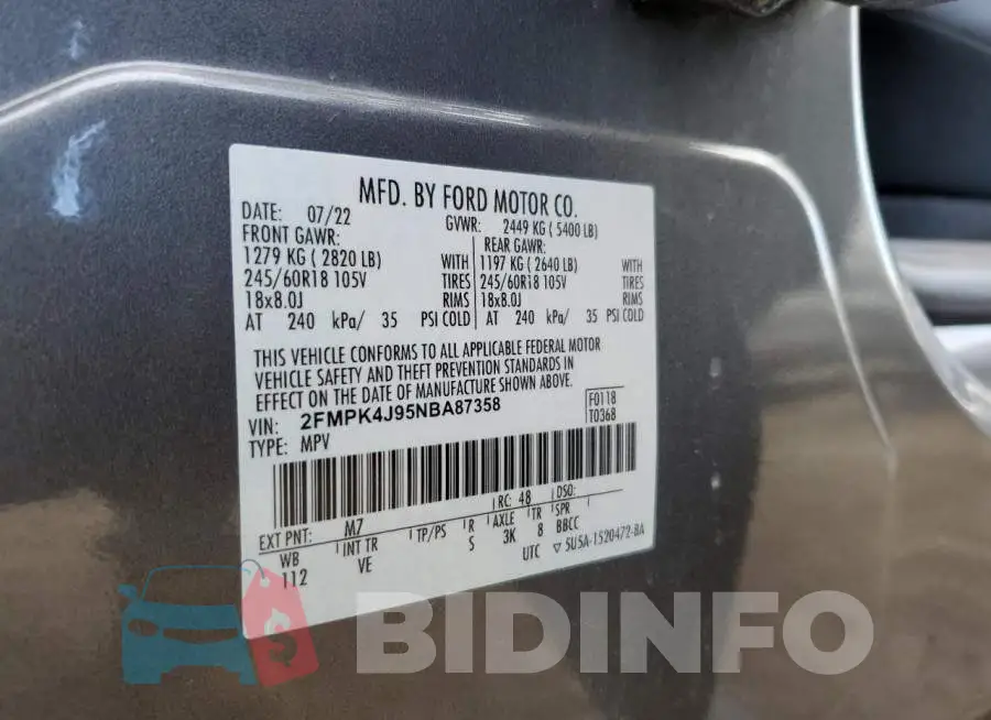 2FMPK4J95NBA87358 Photo# 14