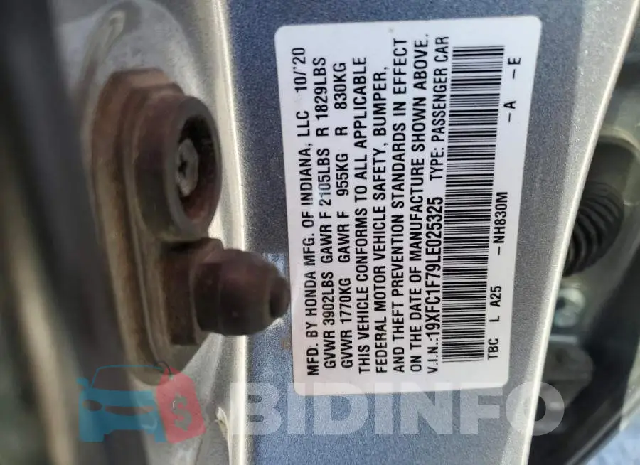 19XFC1F79LE025325 Photo# 12