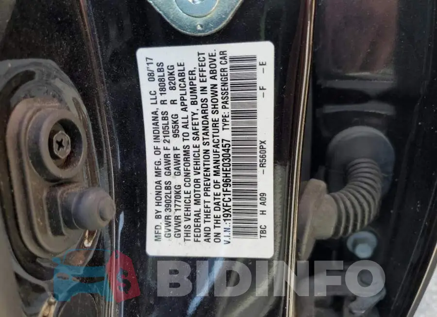 19XFC1F96HE030457 Photo# 13