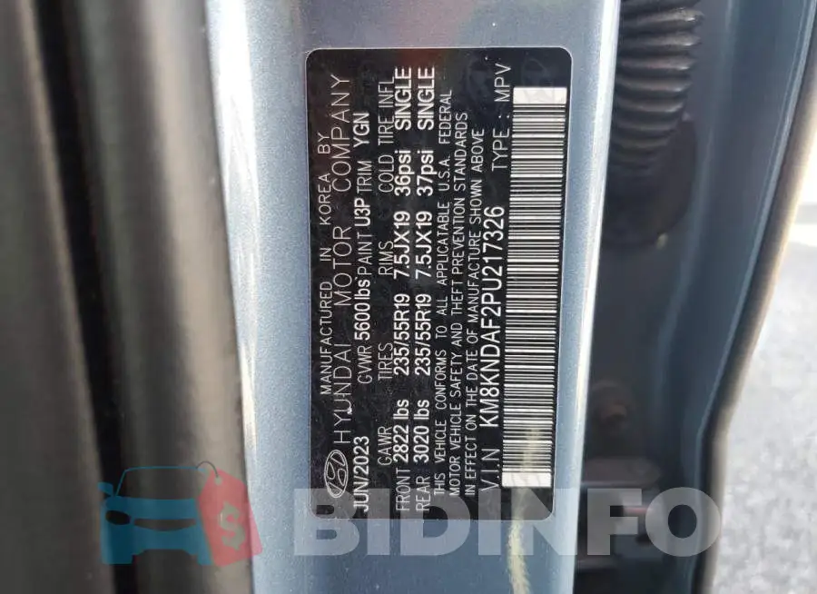 KM8KNDAF2PU217326 Photo# 13