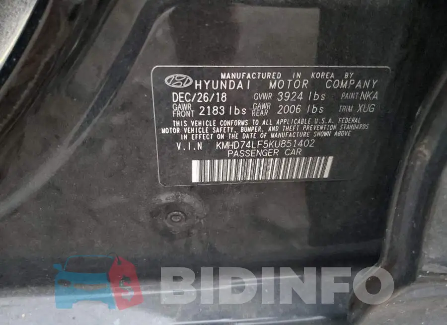KMHD74LF5KU851402 Photo# 12