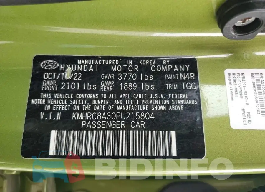 KMHRC8A30PU215804 Photo# 12