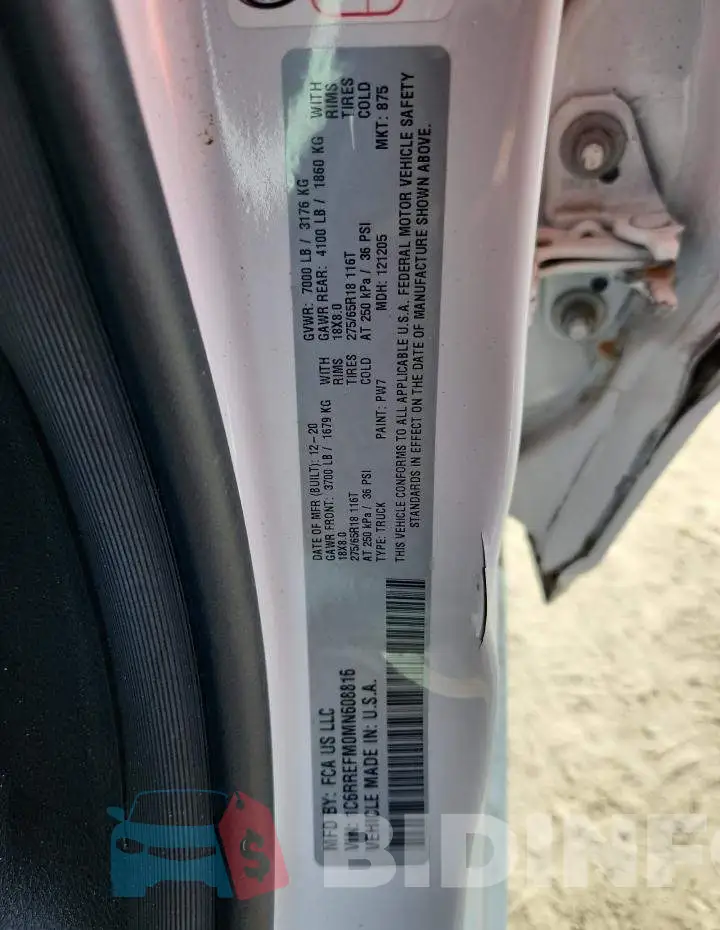 1C6RREFM0MN608816 Photo# 12