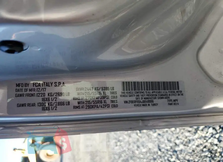 ZFBERFBB4J6K49996 Photo# 12