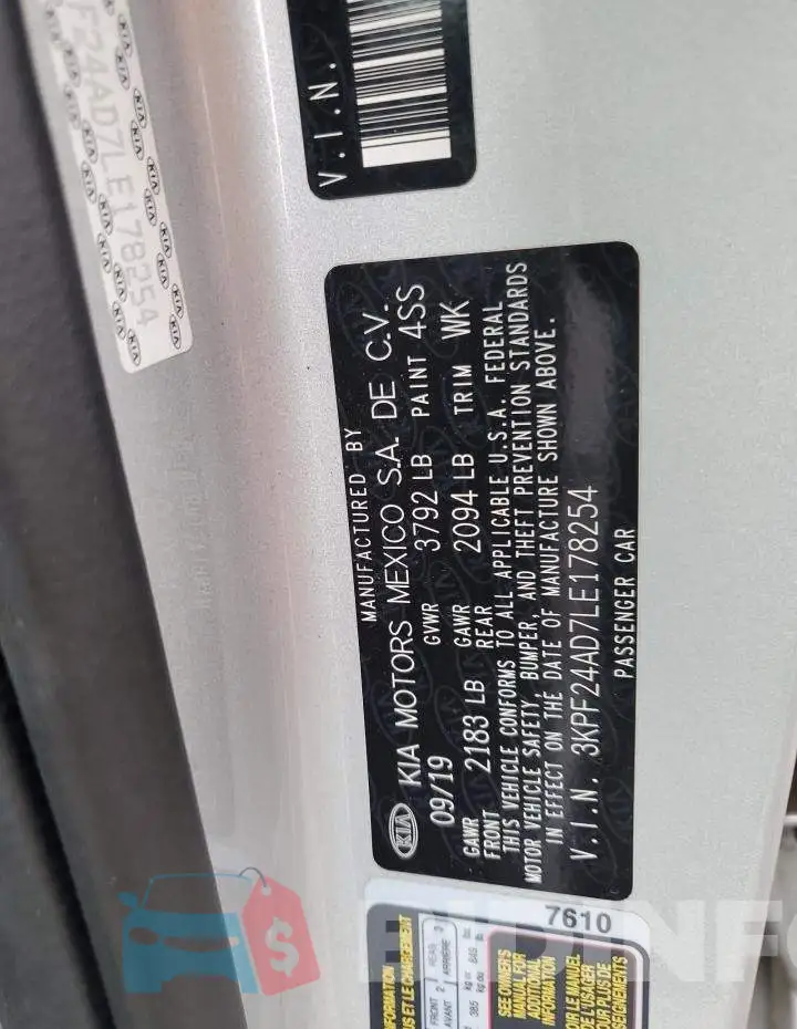 3KPF24AD7LE178254 Photo# 12
