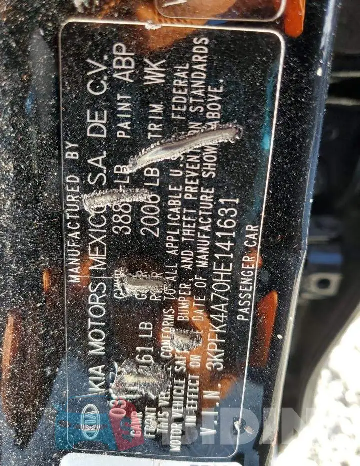 3KPFK4A70HE141631 Photo# 12