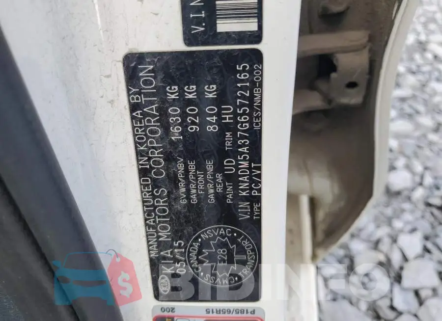 KNADM5A37G6572165 Photo# 13