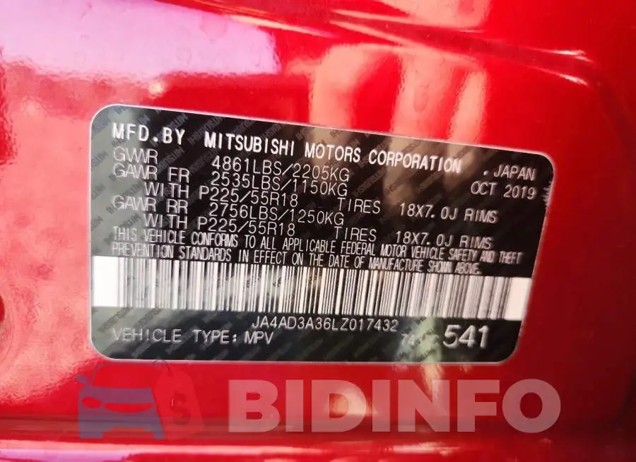 JA4AD3A36LZ017432 Photo# 14