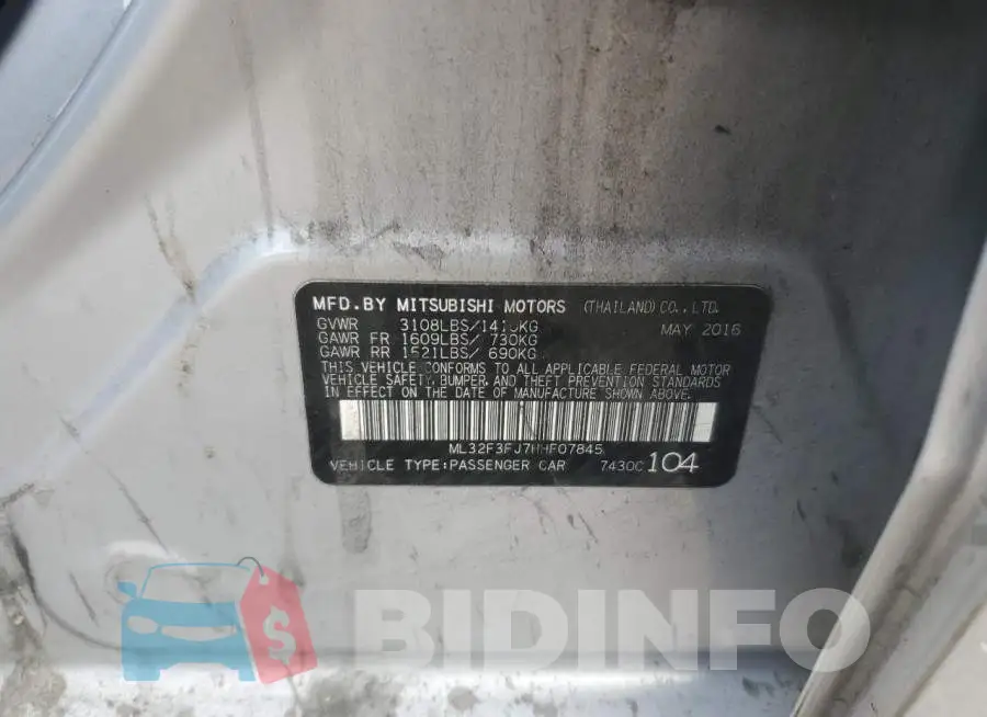 ML32F3FJ7HHF07845 Photo# 12