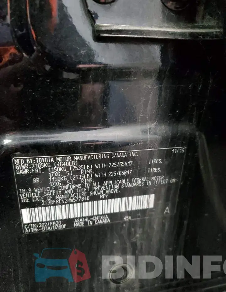 2T3BFREV2HW577846 Photo# 13