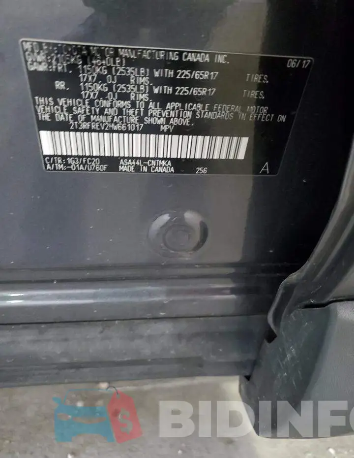 2T3RFREV2HW661017 Photo# 12