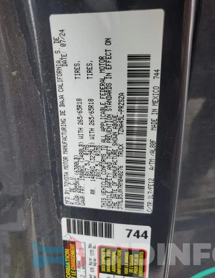 3TMLB5JN7RM040276 Photo# 13