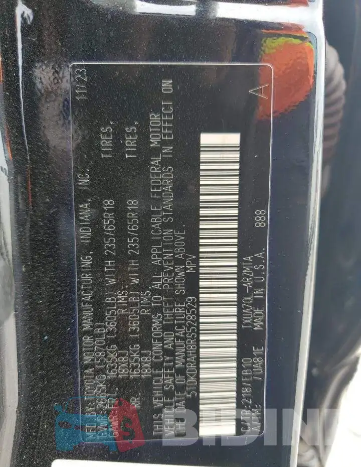 5TDKDRAH8RS528529 Photo# 13