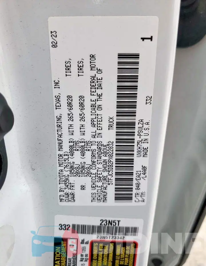 5TFJC5DB2PX022832 Photo# 12