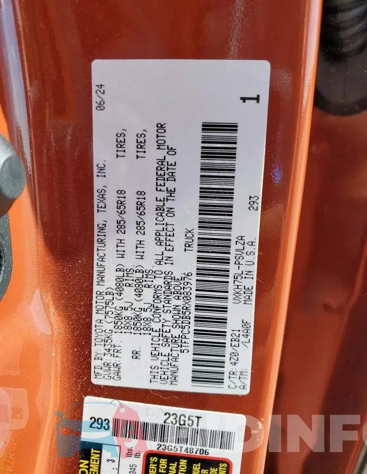 5TFPC5DB5RX083976 Photo# 13