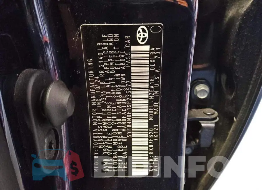 5YFB4MDE1SP235977 Photo# 12