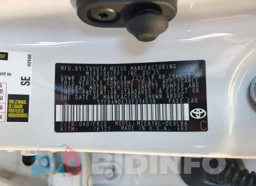 5YFB4MDE3SP314518 Photo# 13