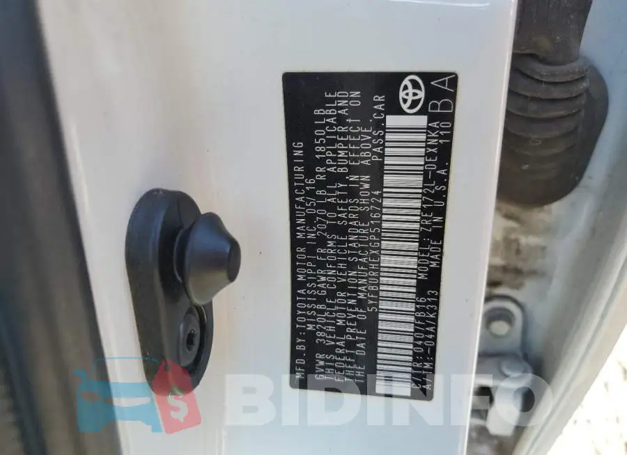 5YFBURHEXGP516724 Photo# 12