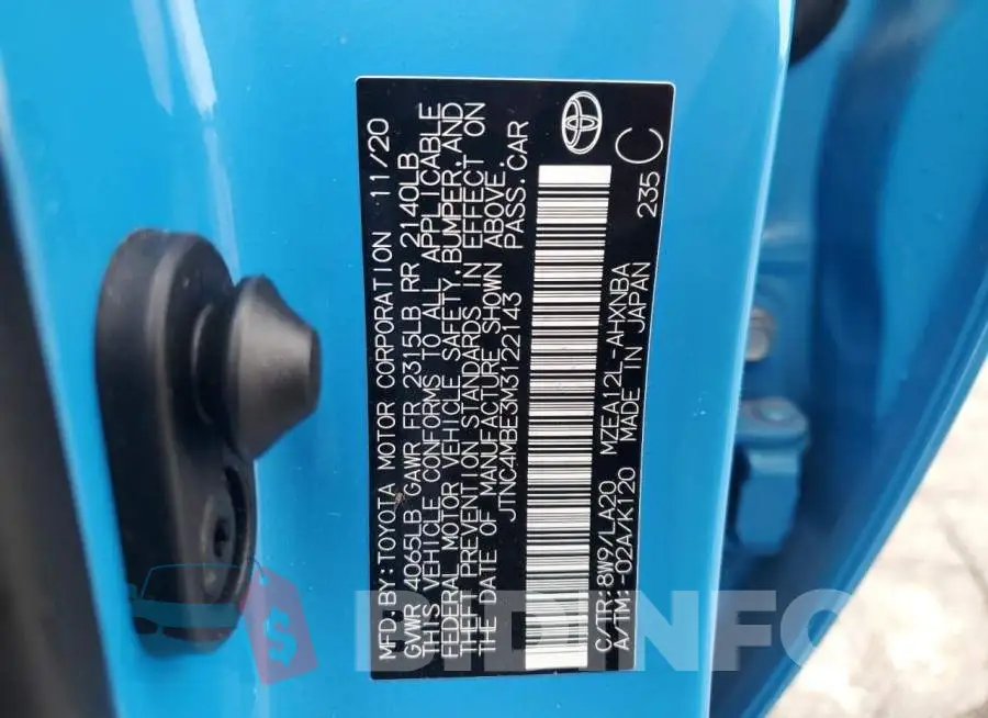 JTNC4MBE3M3122143 Photo# 12