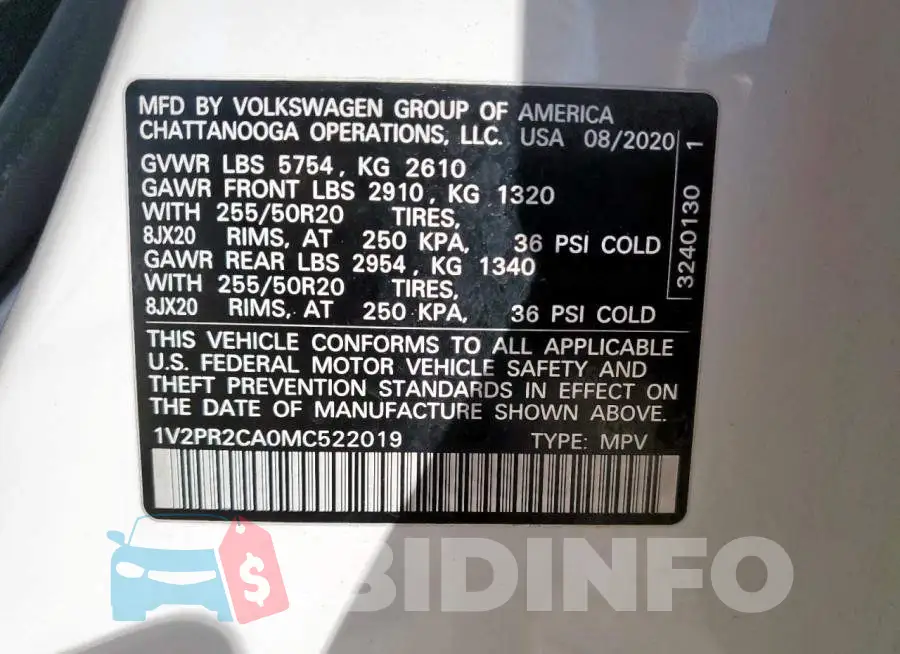 1V2PR2CA0MC522019 Photo# 13