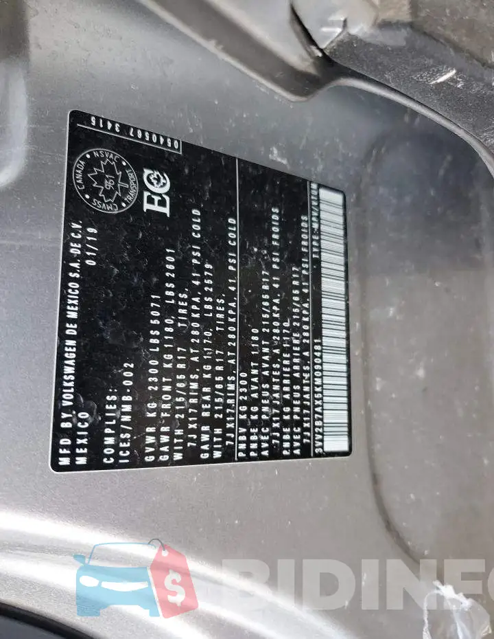 3VV2B7AX5KM090481 Photo# 14