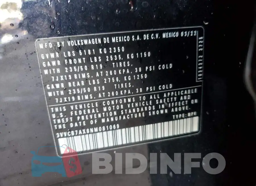 3VVCB7AX8NM081069 Photo# 13