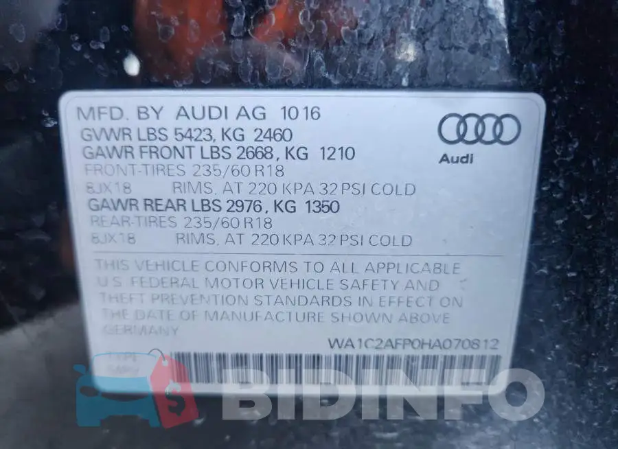 WA1C2AFP0HA070812 Photo# 12