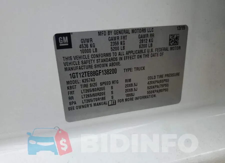 1GT12TE88GF138200 Photo# 12