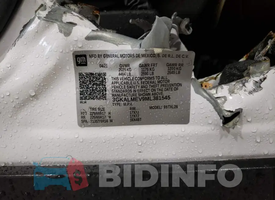 3GKALMEV9ML381545 Photo# 13
