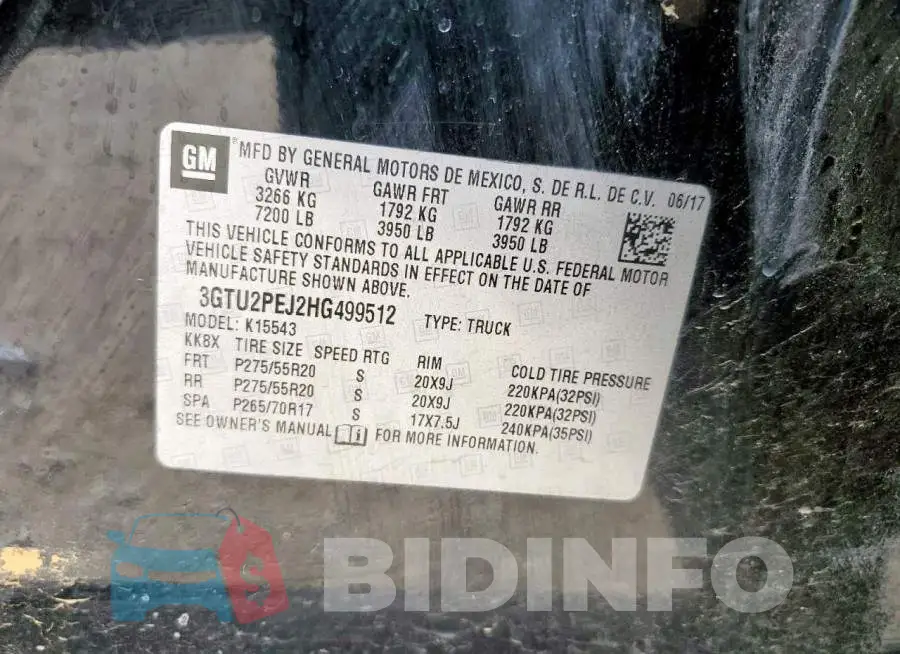 3GTU2PEJ2HG499512 Photo# 12