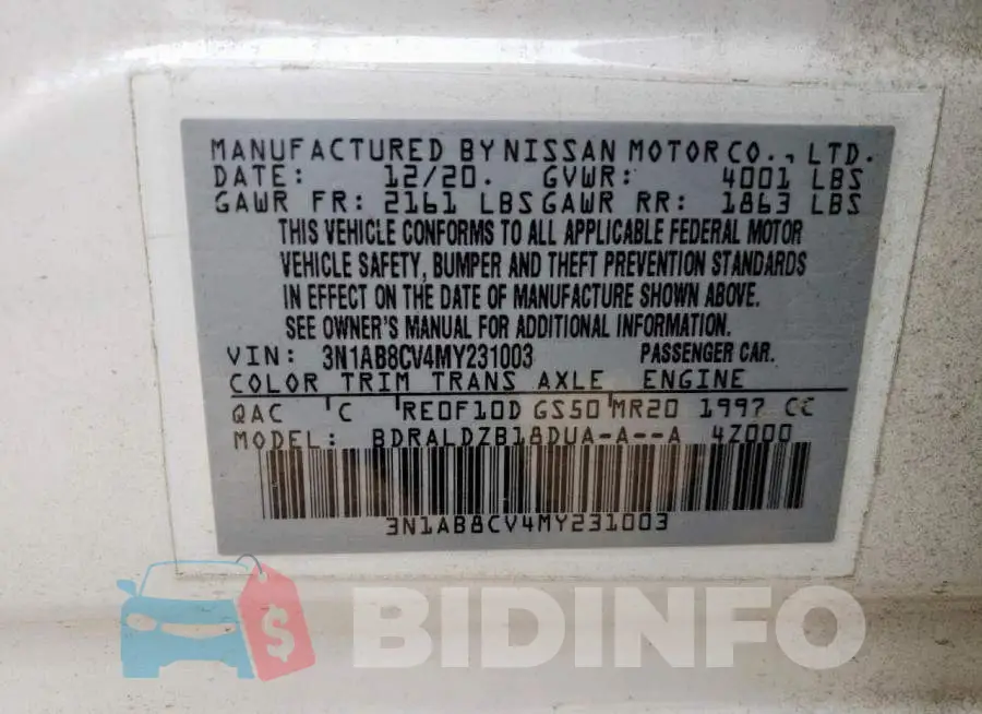 3N1AB8CV4MY231003 Photo# 13