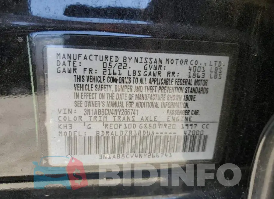 3N1AB8CV4NY266741 Photo# 13